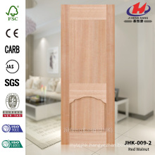 JHK-009-2 Good Quality 9 Panel Smooth Veneer Laminate HDF Cherry Door Panel